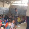 rib chairman talking with the children at barapara center at boda in panchogharh 2